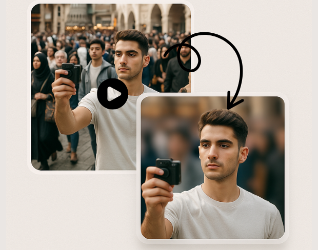 Blur Video Background Online Free feature 1 - Advanced AI technology for professional video processing.