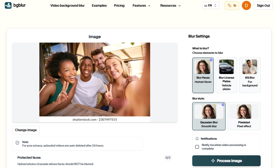 Select Blur Preferences for Photos