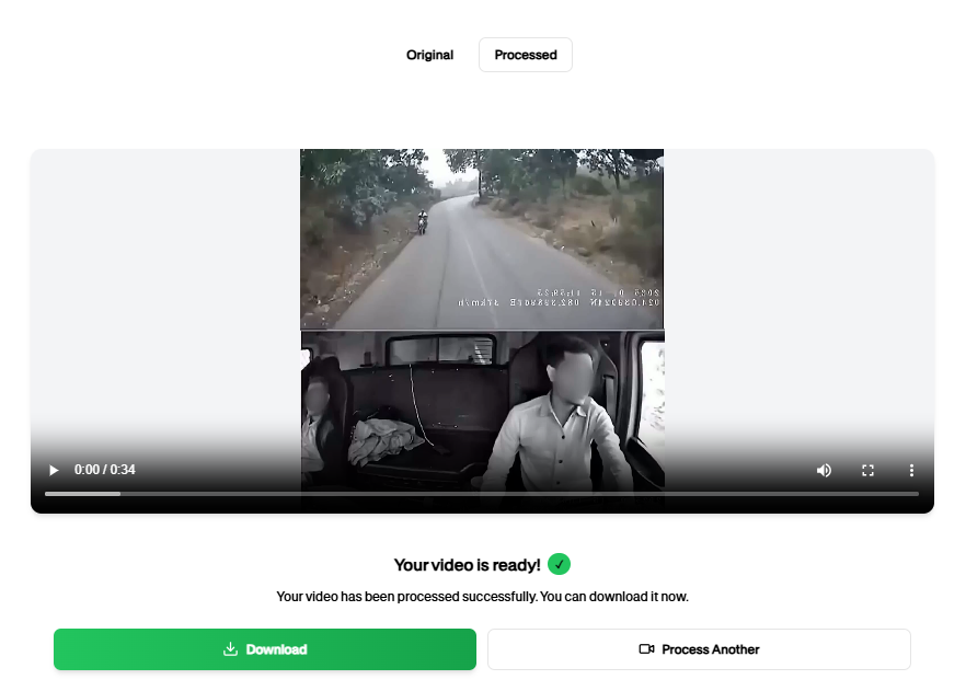 Download Privacy-Protected Dashcam Video