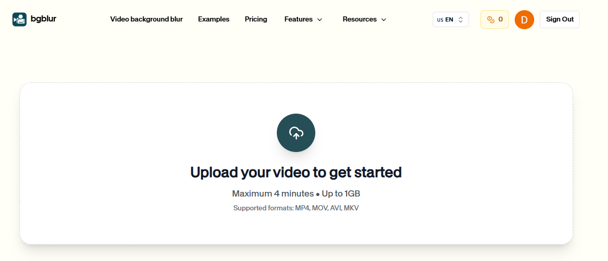 Upload Dashcam Video to BGBlur